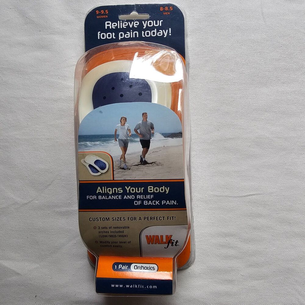 NEW Walkfit Orthotics for Body Alignment & to Relieve Pain 1 Pair for Men/Women